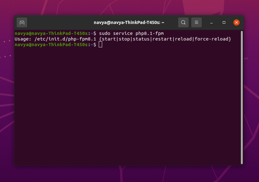 restart php fpm 8.1 ubuntu