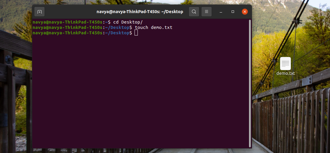 Creating text file using Ubuntu terminal
