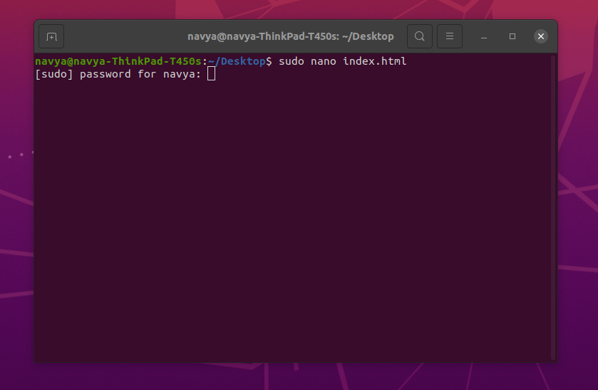 Updating HTML file using Ubuntu terminal