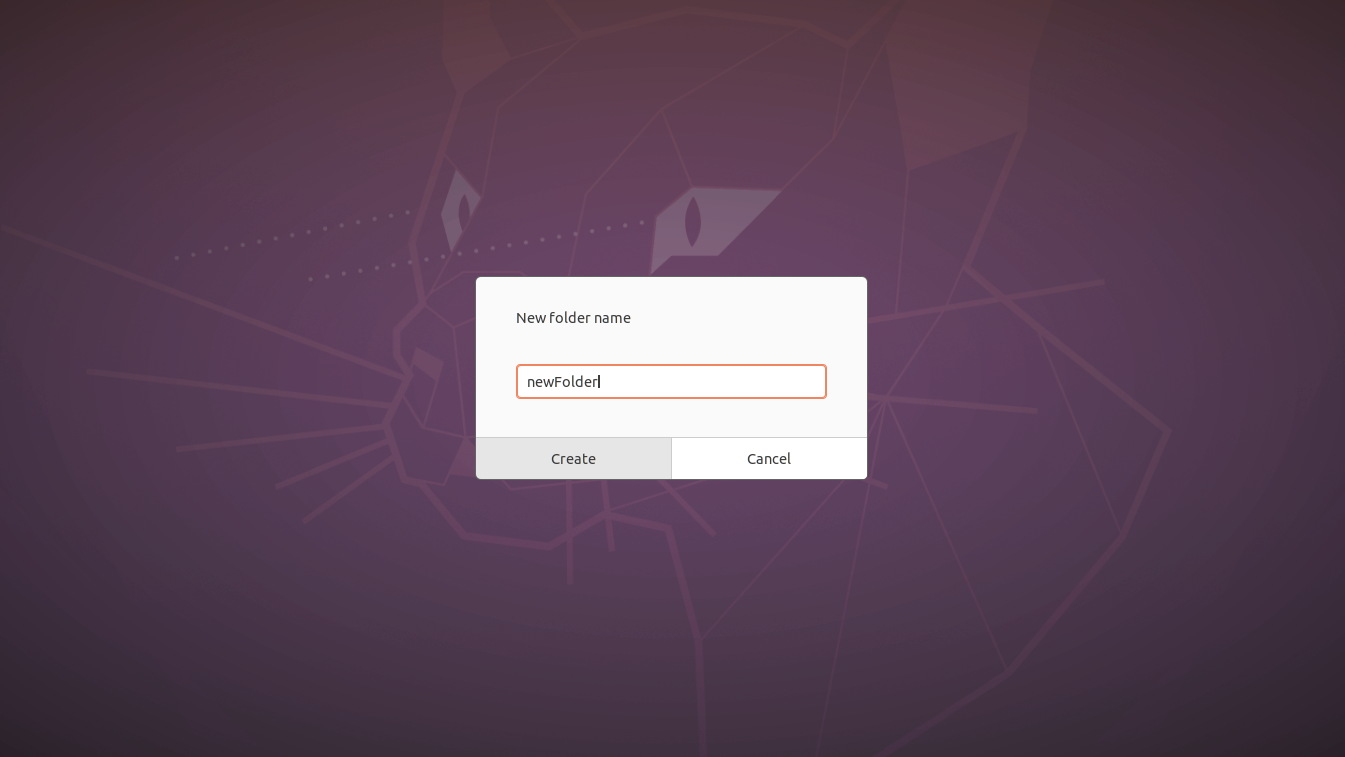 Writing folder name using Ubuntu GUI
