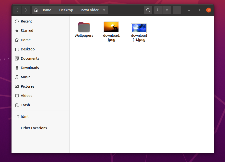 Updating folder with some date using Ubuntu GUI