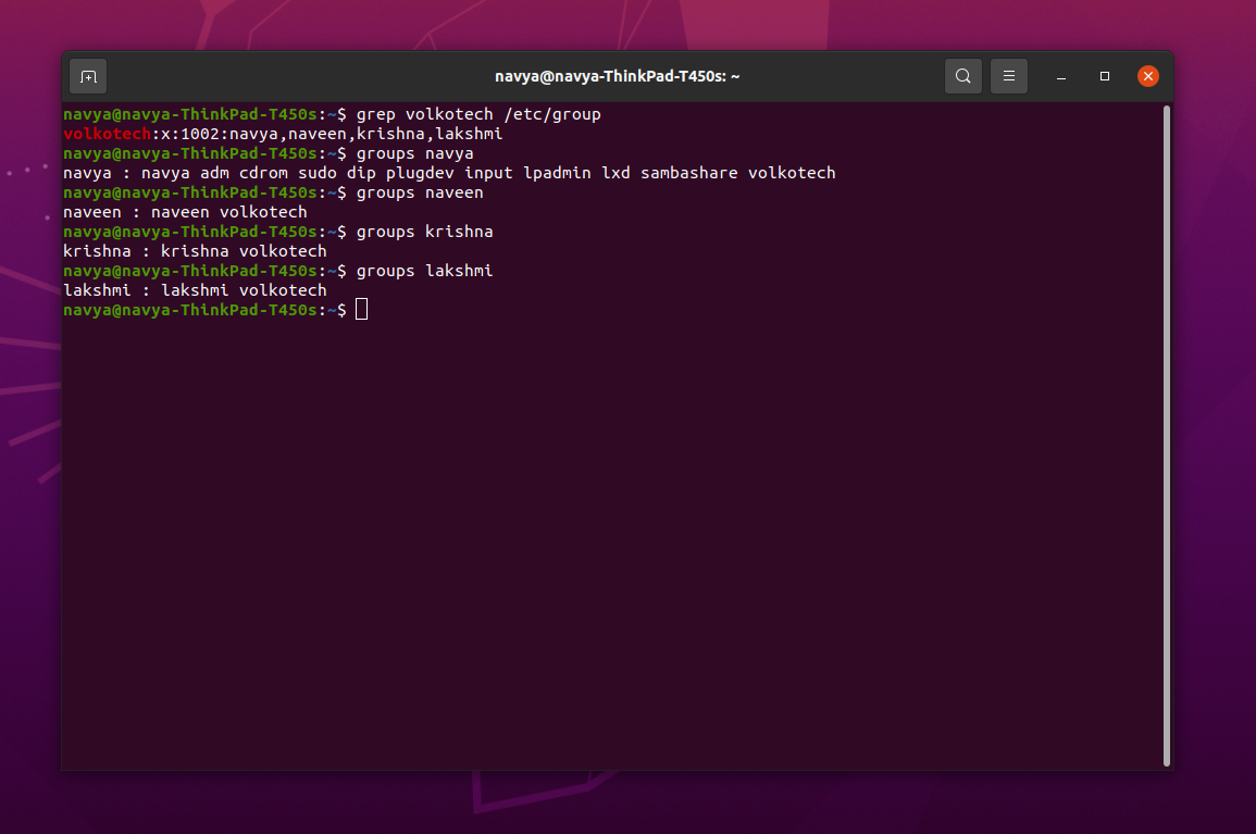 Checking user status using Ubuntu terminal