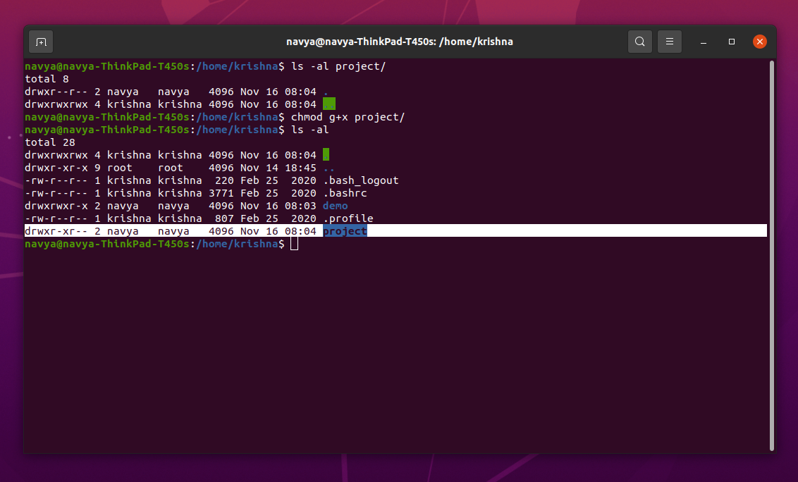 Symbolic method of updating File Permissions using Ubuntu terminal