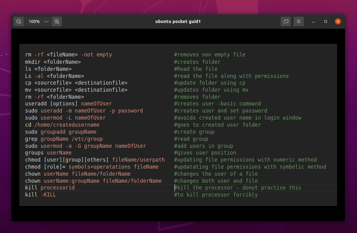 Ubuntu Commands Quick Reference and Cheatsheet for Developers | mycode.blog