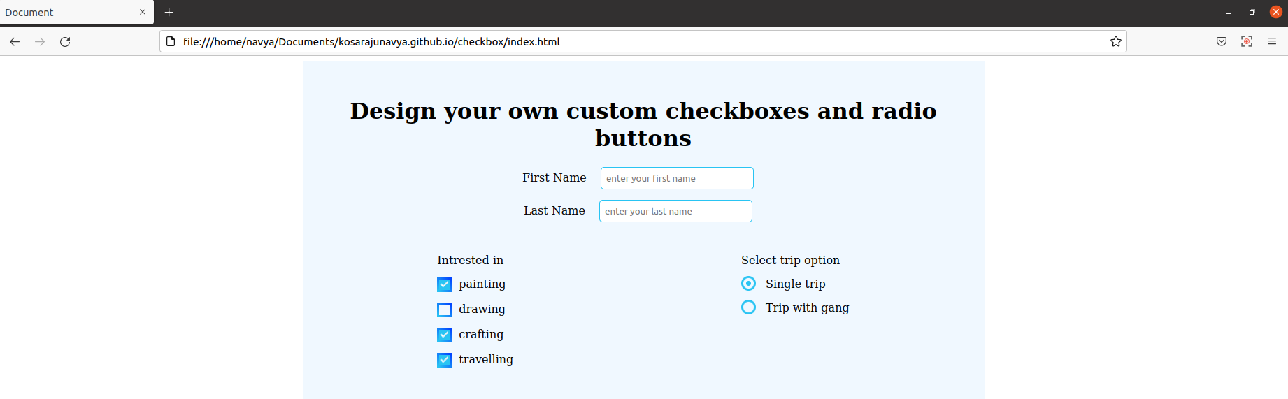 How To Design Custom Check-boxes And Radio Buttons With CSS | Mycode.blog