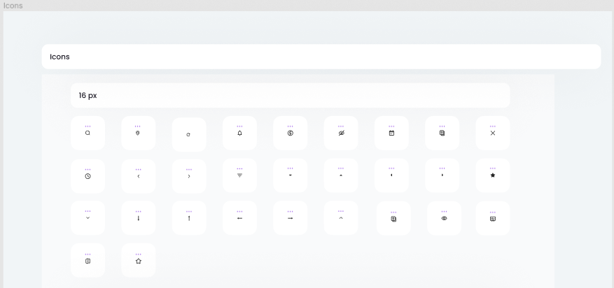 icons list in figma