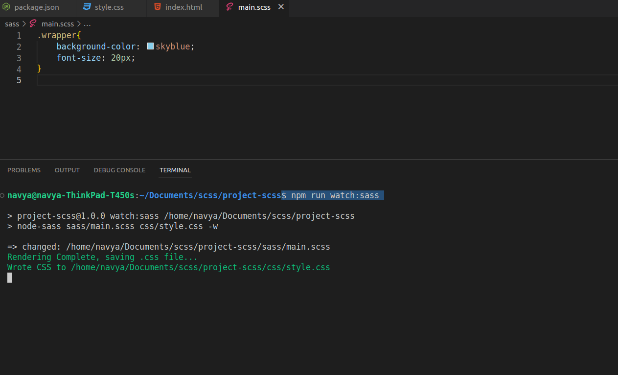Sass Workflow in Ubuntu with the Standard Folder Structure | mycode.blog