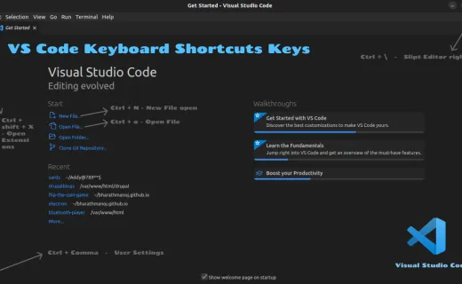 Visual Studio Code Shortcuts Keys | mycode.blog
