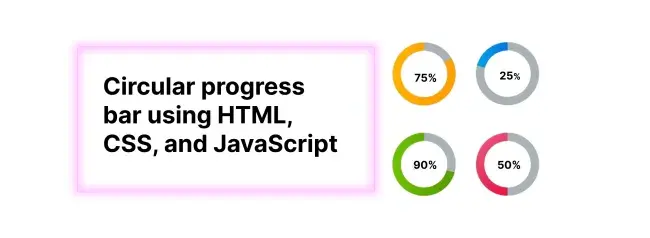 Circular progress bar using HTML, CSS, and JavaScript