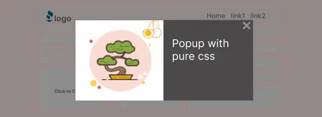 Popup with pure css 