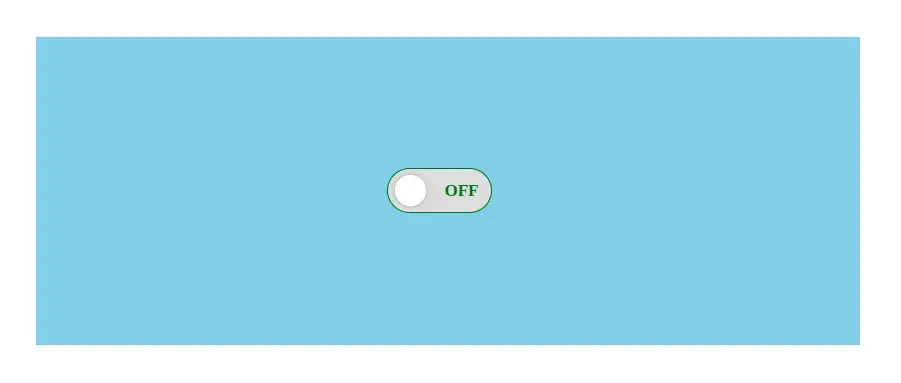 How to create a simple toggle switch with pure CSS 